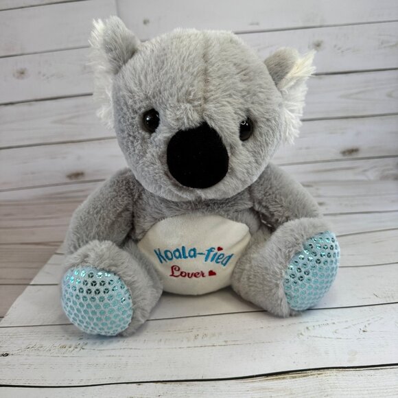 Homerbest Koala Valentines Lover Plush Stuffed Animal Toy Sparkling Blue Paws - Picture 2 of 9